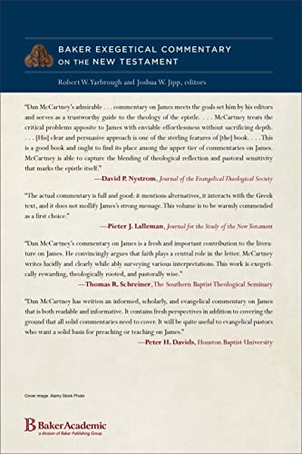 James: (A Paragraphbyparagraph Exegetical Evangelical Bible Commentary  Becnt) (Baker Exegetical Commentary On The New Testam,Used