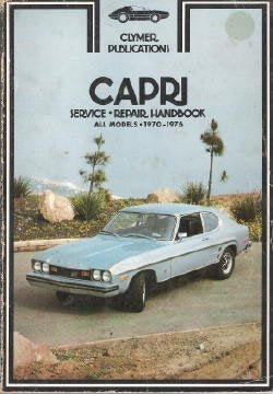 Capri servicerepair handbook, all models, 19701976,Used