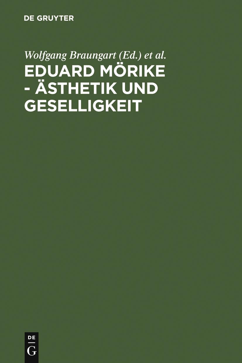 Eduard Mrike  sthetik und Geselligkeit (German Edition),Used
