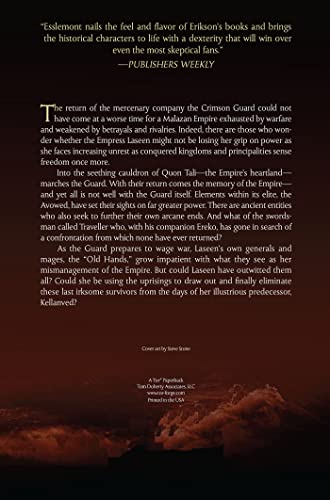 Return Of The Crimson Guard: A Novel Of The Malazan Empire (Novels Of The Malazan Empire, 2),Used