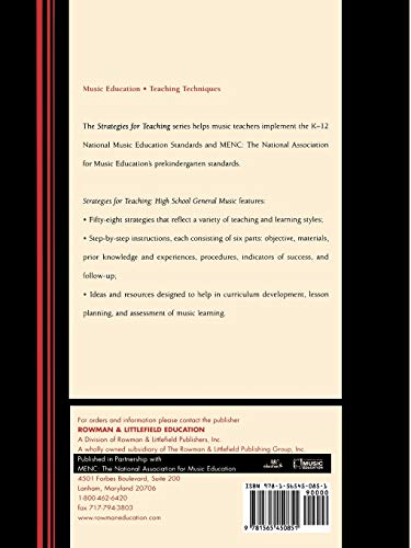 Strategies for Teaching: High School General Music (Strategies for Teaching Series),Used