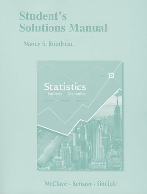Student's Solutions Manual for Statistics for Business and Economics,Used