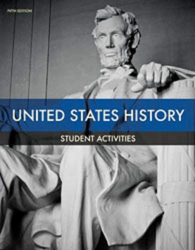 BJU Press US History Student Activity 5ED 506675,Used