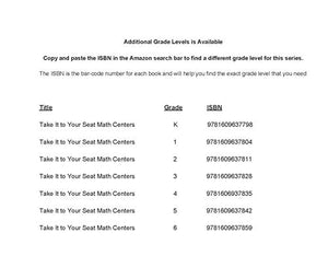 Take It to Your Seat Common Core Math Centers, Grade 1 (Take It to Your Seat Math Centers),Used