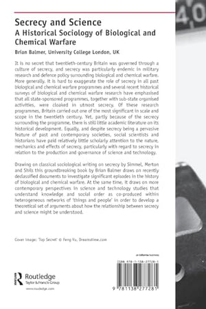 Secrecy and Science: A Historical Sociology of Biological and Chemical Warfare,Used