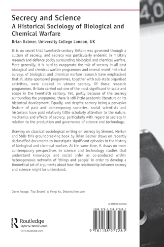 Secrecy and Science: A Historical Sociology of Biological and Chemical Warfare,Used