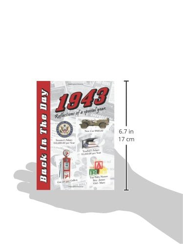 1943 Back In The Day  24page Greeting Card / Booklet with Envelope (5 x 7 Size)  Great for Birthdays, Anniversaries, Reunions,Used