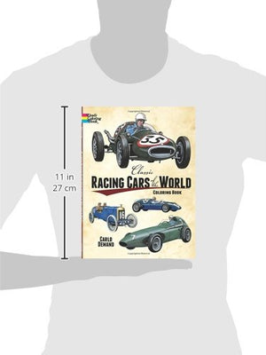 Classic Racing Cars of the World Coloring Book (Dover Planes Trains Automobiles Coloring),Used