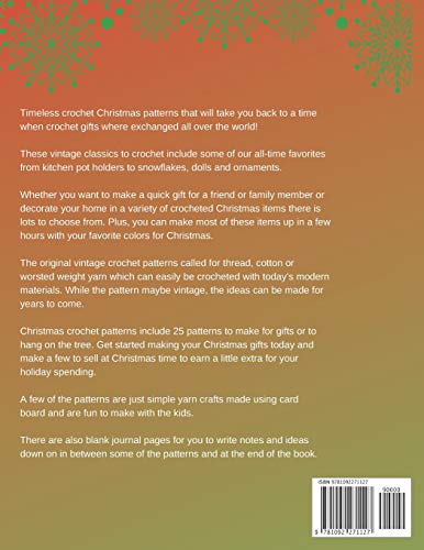 Christmas Crochet Patterns 25 Vintage Christmas Crochet Patterns Ornaments, Angels, Santa, Snowflakes, Dolls and More (Christmas,Used
