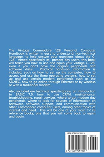 Vintage Commodore 128 Personal Computer Handbook: 2019 Survival Edition,Used