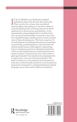 Hearing by Eye II: The Psychology Of Speechreading And AuditoryVisual Speech,Used