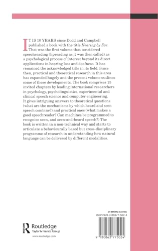 Hearing by Eye II: The Psychology Of Speechreading And AuditoryVisual Speech,Used
