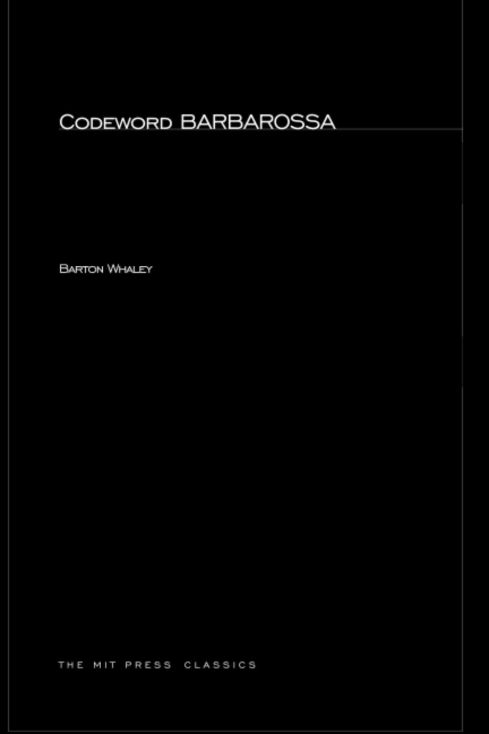 Codeword Barbarossa (MIT Press Classics),Used