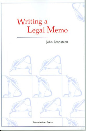 Writing a Legal Memo (Career Guides),Used