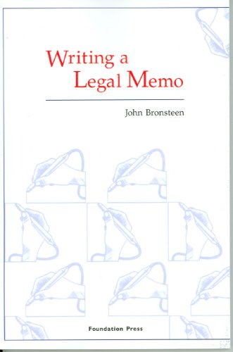 Writing a Legal Memo (Career Guides),Used