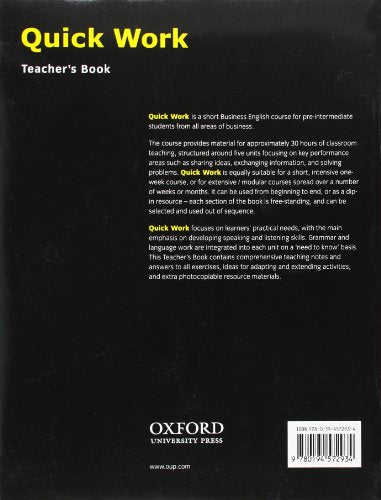 Quick Work PreIntermediate. Teacher's Book,Used