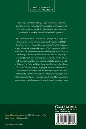 Georg Wilhelm Friedrich Hegel: The Science of Logic (Cambridge Hegel Translations),Used