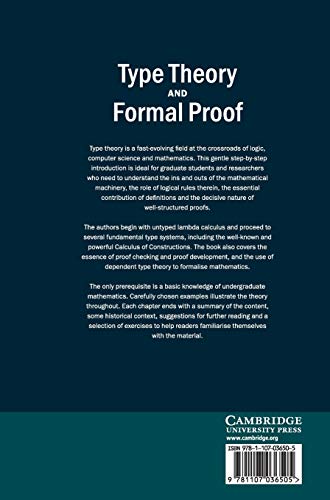Type Theory and Formal Proof: An Introduction,Used