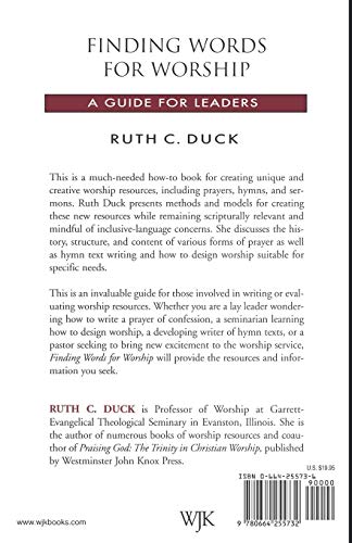 Finding Words For Worship: A Guide For Leaders,Used