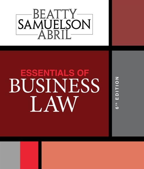 Essentials of Business Law,New