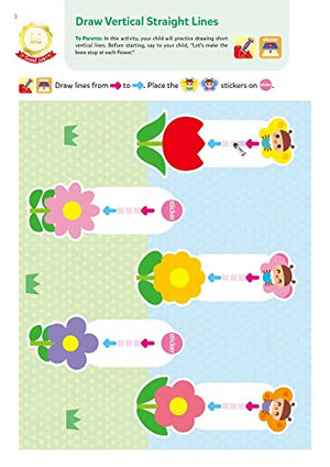 Play Smart Tracing Skills Age 2+: Preschool Activity Workbook with Stickers for Toddlers Ages 2, 3, 4: Learn Basic Pencontrol S,Used