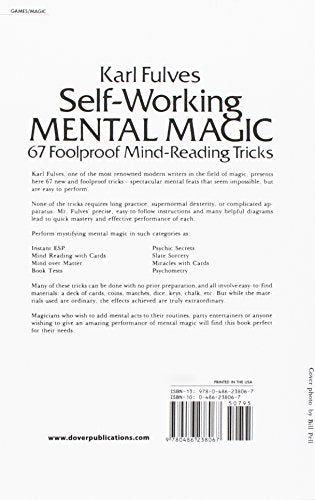 SelfWorking Mental Magic (Dover Magic Books),Used