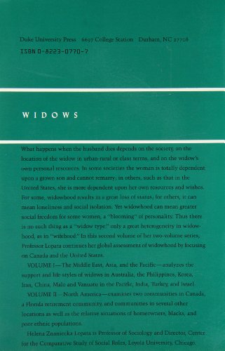 Widows: Vol. II: North America,Used