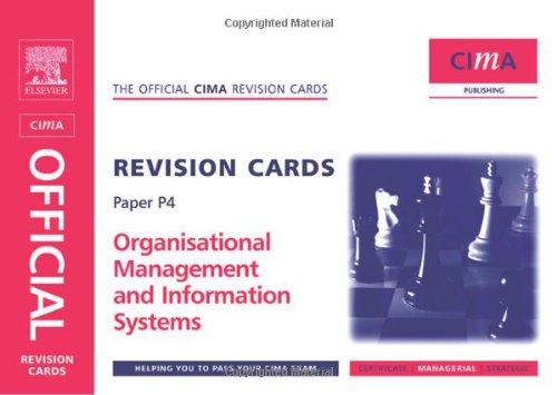 CIMA Revision Cards Organisational Management and Information Systems (CIMA Study Systems Managerial Level 2006),New