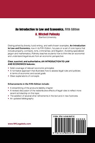 An Introduction To Law and Economics (Aspen Coursebook Series),Used