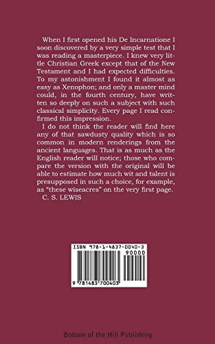 Athanasius: On the Incarnation,Used