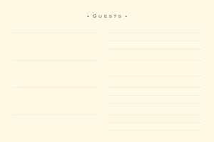 Sea Foam Guest Book,Used