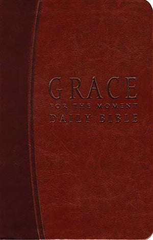 Grace for the Moment Daily Bible: New Century Version, Saddle Brown, Leathersoft,Used