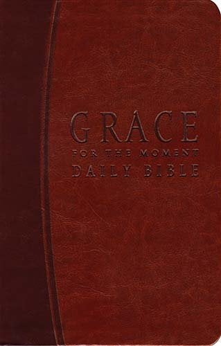 Grace for the Moment Daily Bible: New Century Version, Saddle Brown, Leathersoft,Used