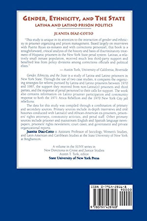 Gender, Ethnicity, and the State: Latina and Latino Prison Politics (S U N Y Series in New Directions in Crime and Justice Studi,Used