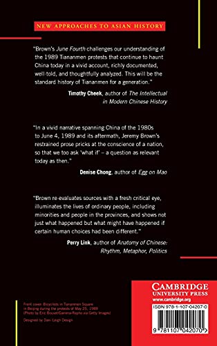 June Fourth: The Tiananmen Protests and Beijing Massacre of 1989 (New Approaches to Asian History),Used