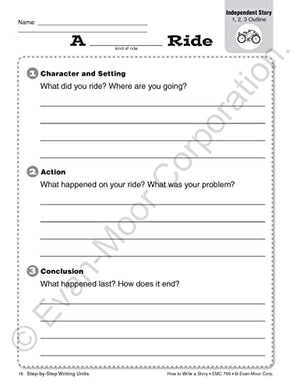 EvanMoor How to Write a Story, Grades 13 Homeschool & Classroom Workbook, Printables, Develop Confident & Competent Storywrite,New