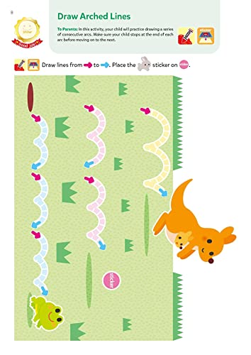 Play Smart Tracing Skills Age 2+: Preschool Activity Workbook with Stickers for Toddlers Ages 2, 3, 4: Learn Basic Pencontrol S,Used