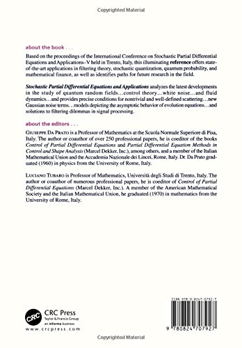 Stochastic Partial Differential Equations and Applications (Lecture Notes in Pure and Applied Mathematics),Used