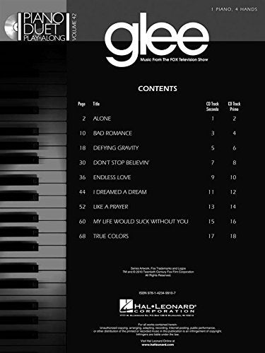 Glee: Piano Duet PlayAlong Volume 42,Used