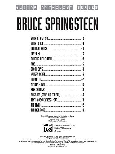 Bruce Springsteen  Guitar Anthology: Authentic Guitar Tab (Guitar Anthology Series),Used