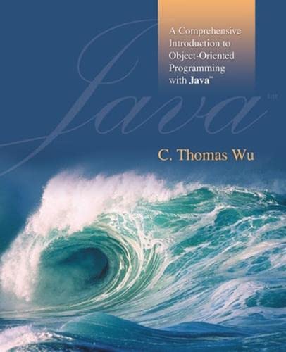 A Comprehensive Introduction to ObjectOriented Programming with Java,New