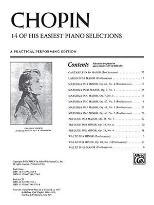 Chopin  14 of His Easiest Piano Selections: A Practical Performing Edition (Alfred Masterwork Edition),New