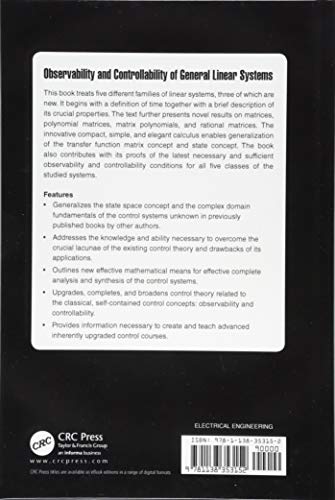 Observability and Controllability of General Linear Systems: Observability and Controllability of General Linear Systems (Contro,Used