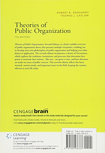 Theories of Public Organization,Used
