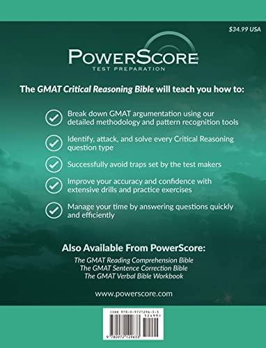 Powerscore GMAT Critical Reasoning Bible 2020: A Comprehensive System for Attacking GMAT Critical Reasoning Questions!,Used
