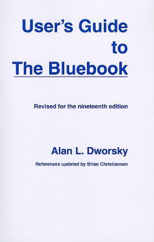 User's Guide to the Bluebook,Used