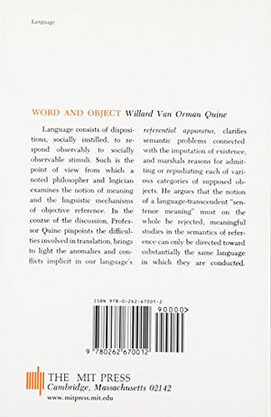 Word And Object,New
