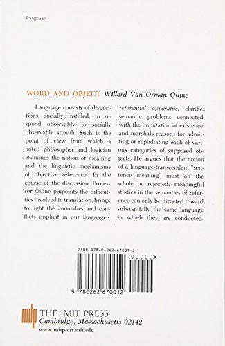 Word And Object,New