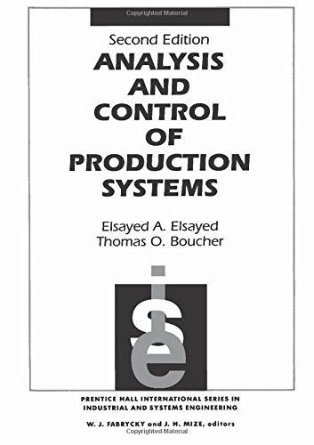 Analysis and Control of Production Systems,Used