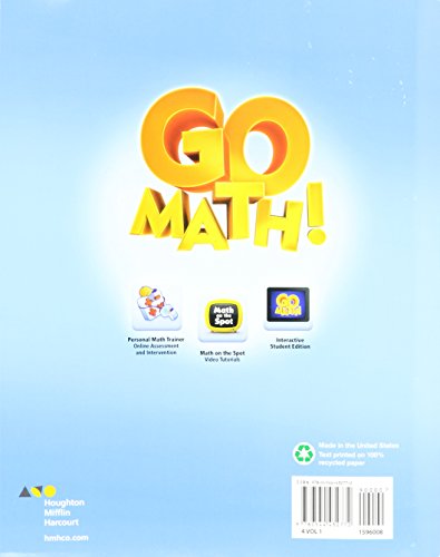 Student Edition Volume 1 Grade 4 2015 (Go Math!),Used